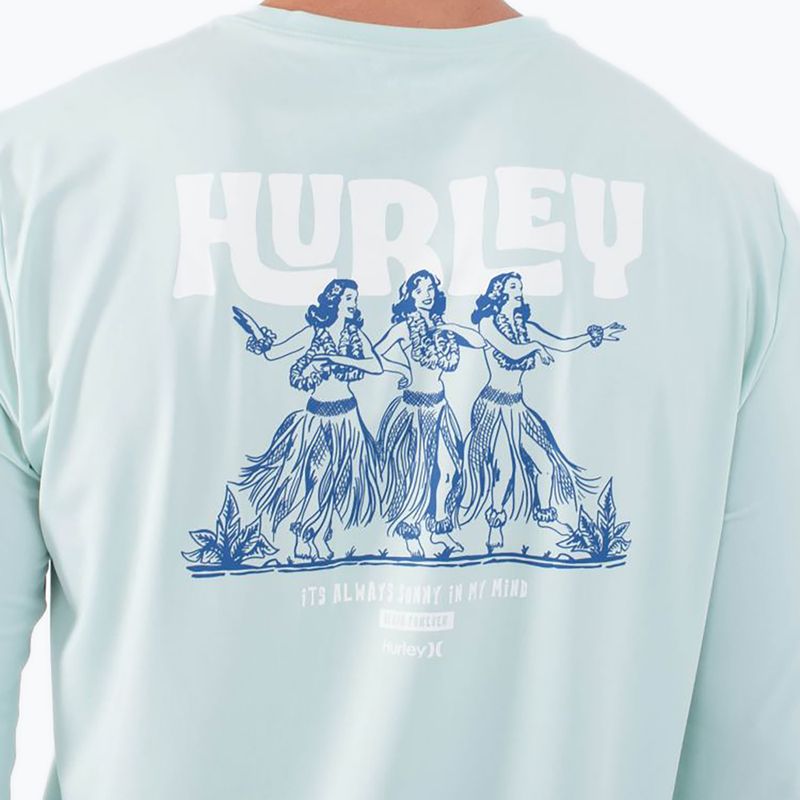 Pánské tričko Longsleeve Hurley Everyday Hybrid Upf brown kelp 6