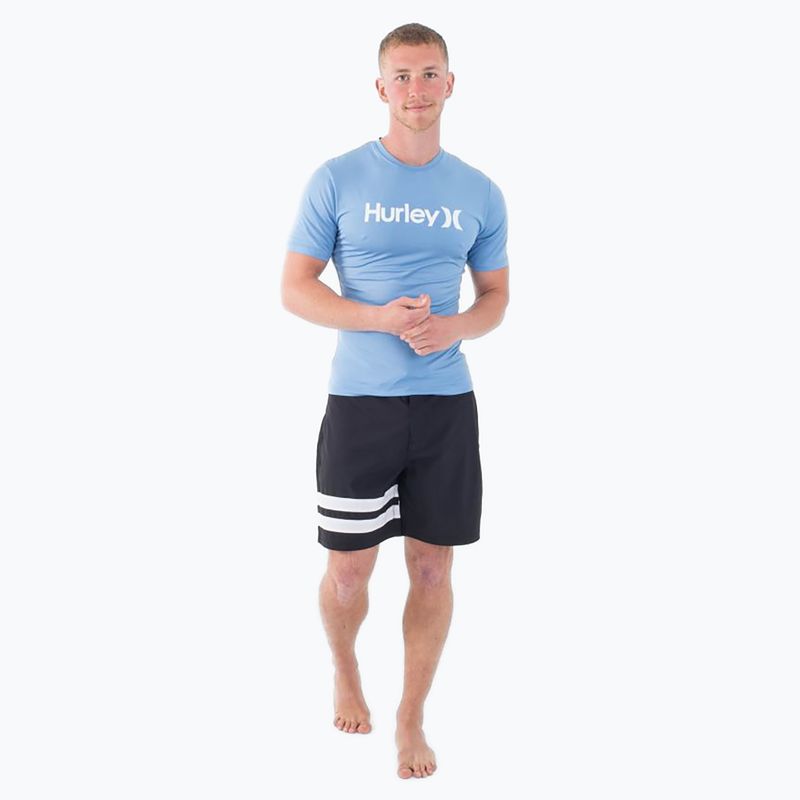 Pánské tričko Hurley O&O Quickdry Rashguard aquifer 2