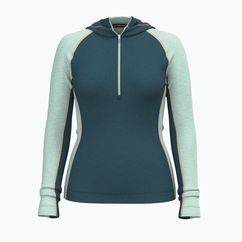 Dámská termo mikina  Smartwool Classic Thermal Merino Base Layer 1/2 Zip Hoodie Boxed twilight/arctic green 5