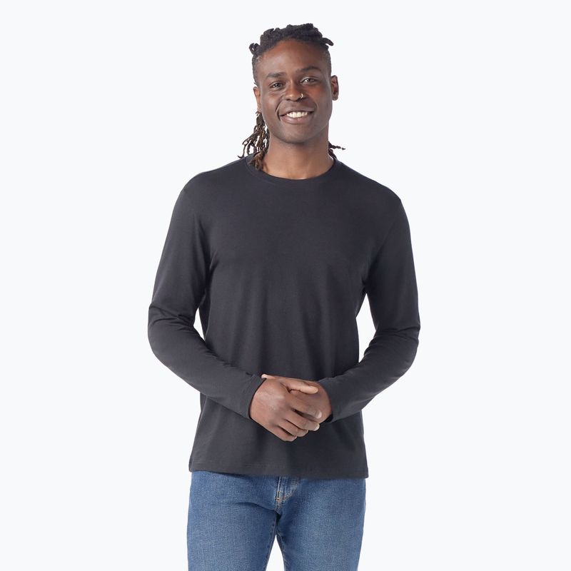 Pánské trekové tričko longsleeve Smartwool Perfect Crew black