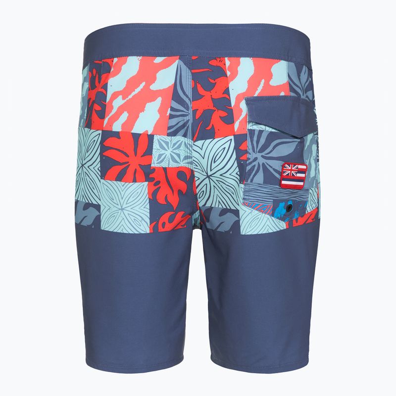 Pánské plavecké šortky Quiksilver Surfsilk Hawaii Blocked 19" Crown Blue  2