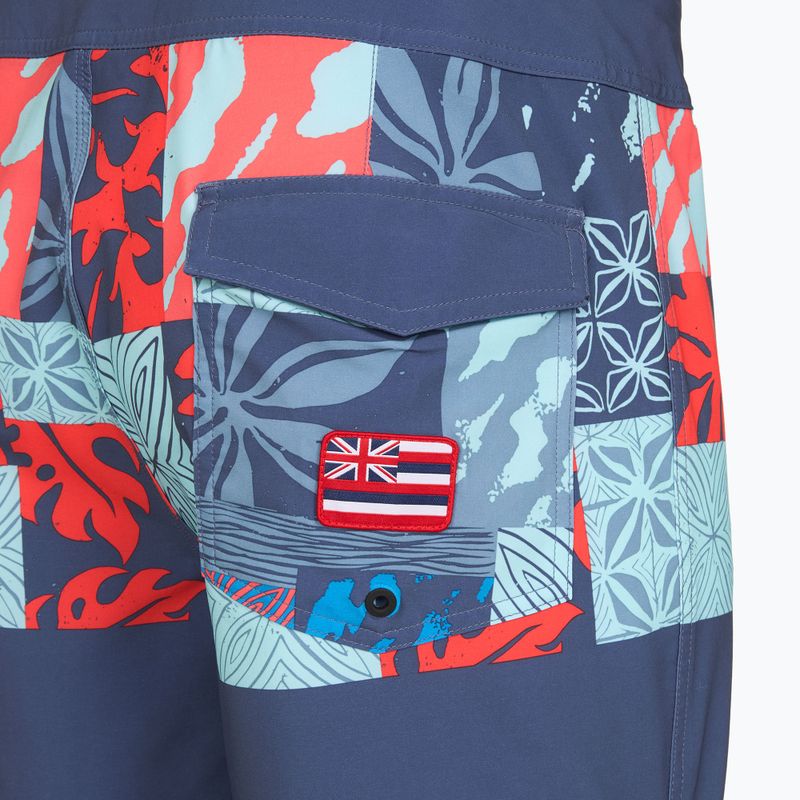 Pánské plavecké šortky Quiksilver Surfsilk Hawaii Blocked 19" Crown Blue  3