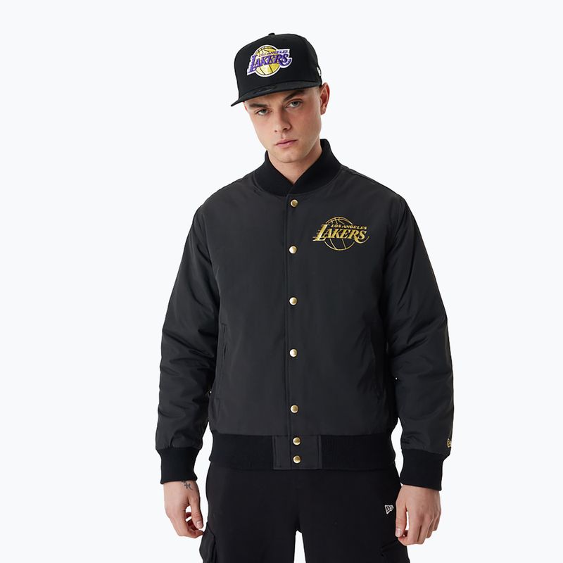 Pánská bunda New Era NBA Script BP Bomber Los Angeles Lakers black