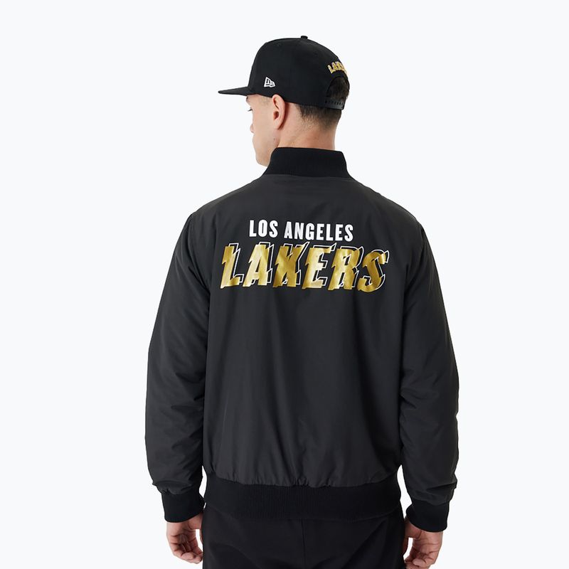 Pánská bunda New Era NBA Script BP Bomber Los Angeles Lakers black 2