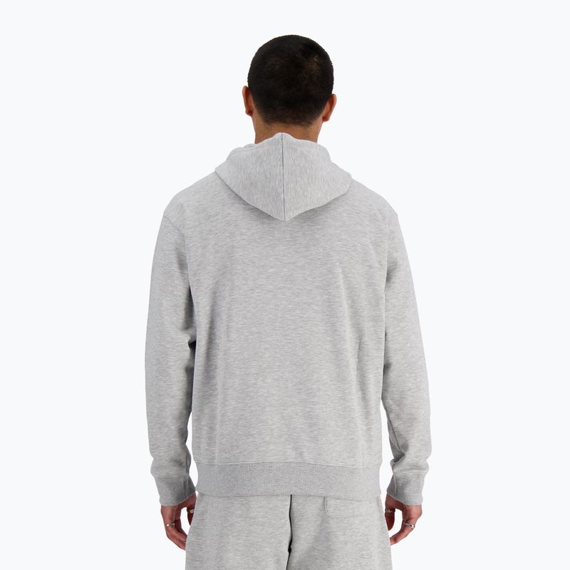 Pánská mikina New Balance Stacked Logo French Terry Hoodie athletic grey 2