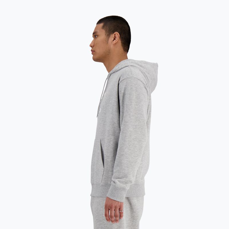 Pánská mikina New Balance Stacked Logo French Terry Hoodie athletic grey 3