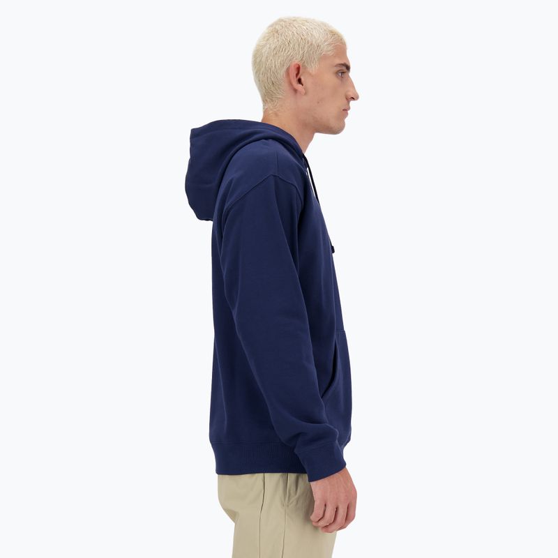 Pánská mikina New Balance Small Logo French Terry Hoodie nb navy 2
