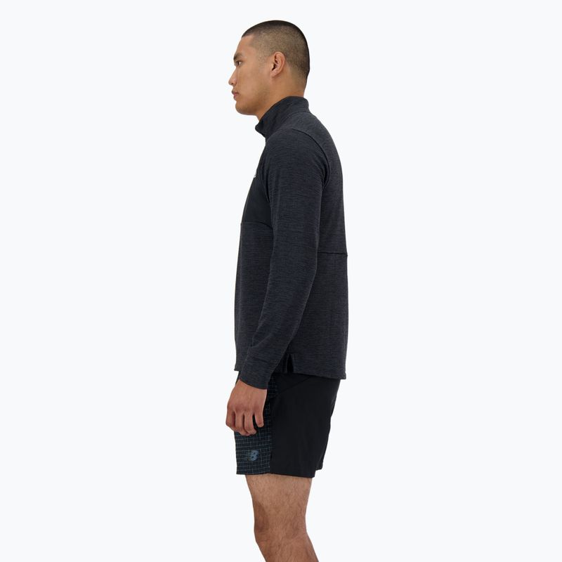Pánské běžecké tričko Longsleeve New Balance Athletics Heat Grid 1/2 Zip black 4