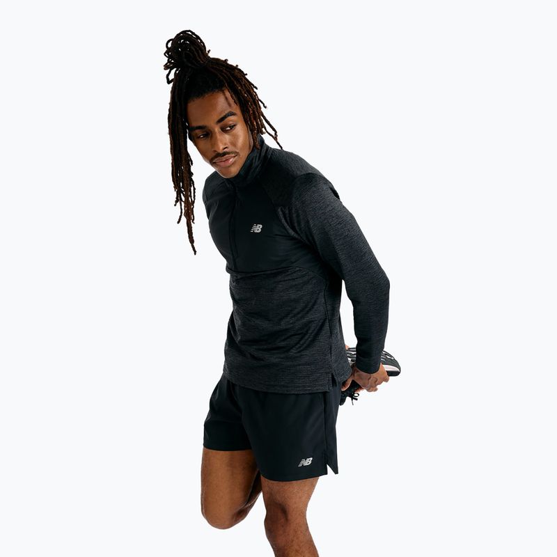 Pánské běžecké tričko Longsleeve  New Balance Athletics Heat Grid 1/2 Zip black 4