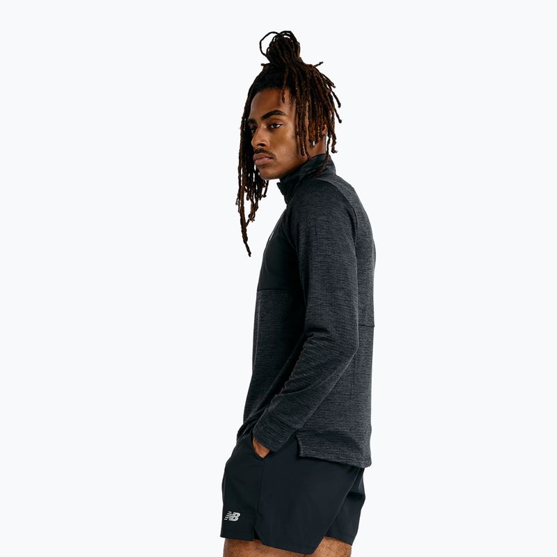 Pánské běžecké tričko Longsleeve  New Balance Athletics Heat Grid 1/2 Zip black 5