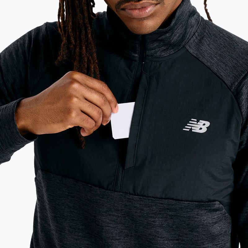 Pánské běžecké tričko Longsleeve  New Balance Athletics Heat Grid 1/2 Zip black 6