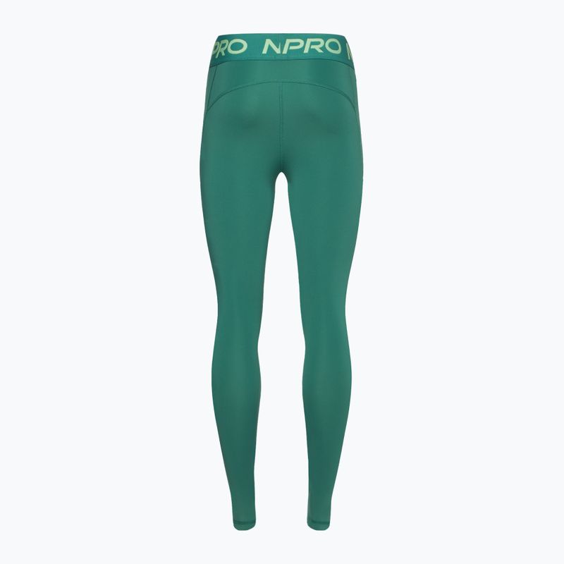 Dámské tréninkové legíny Nike Pro Dri-FIT Mid-Rise 7/8 Graphic bicoastal/vapour green/white 2