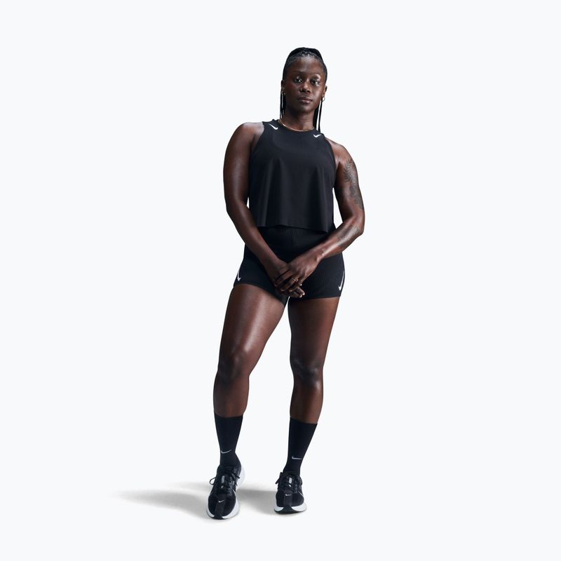 Dámské běžecké tílko Nike AeroSwift Dri-Fit ADV Cropped Tank Top black/white 2