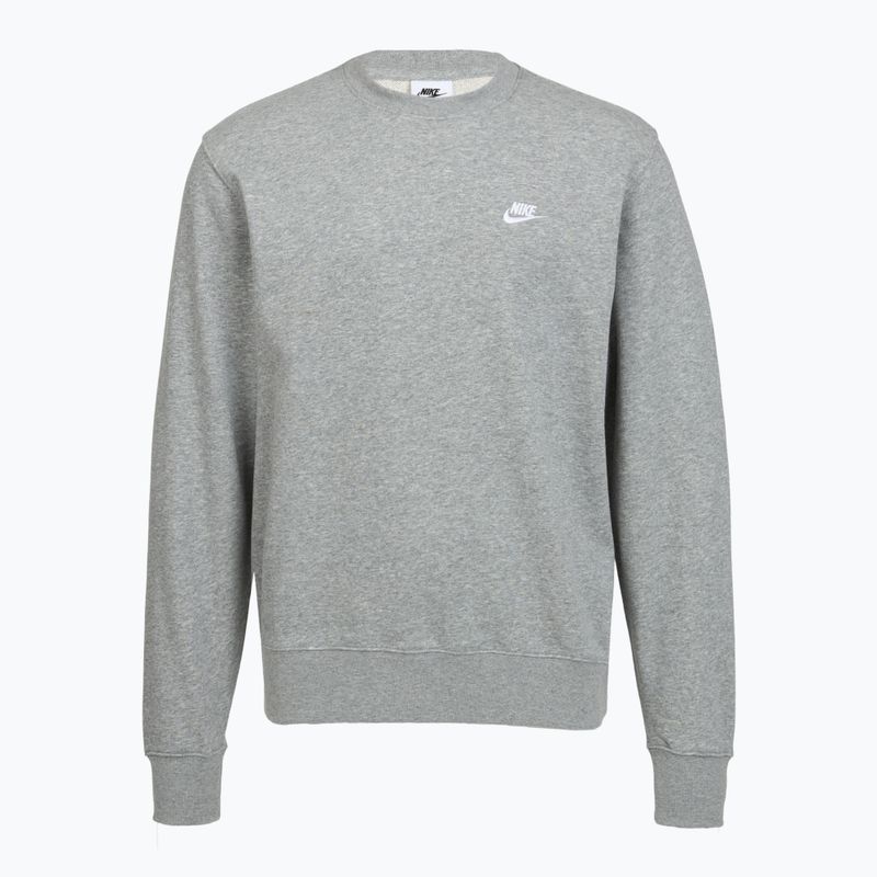 Pánská mikina Nike Club French Terry Crew dark grey heather/white 6