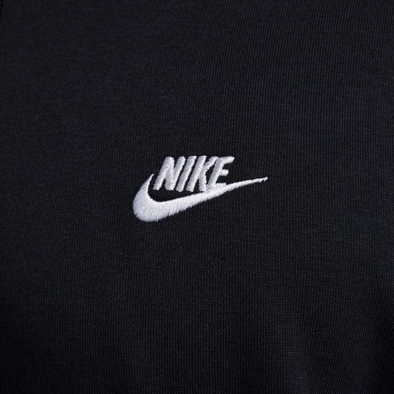 Pánská mikina Nike Club French Terry Pullover Hoodie black/black/white 6