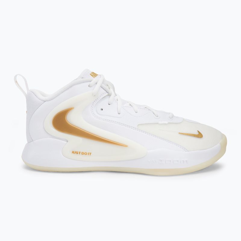 Tenisky na volejbal Nike React Hyperset 2 bílá/bílá/metalická zlatá 2