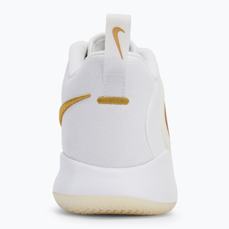 Tenisky na volejbal Nike React Hyperset 2 bílá/bílá/metalická zlatá 6