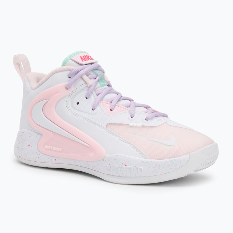 Tenisky na volejbal Nike React Hyperset 2 SE bílá/hyper růžová/mintová pěna/fialová mlha/růžová pěna