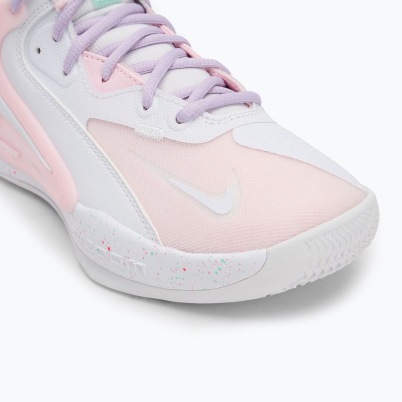 Tenisky na volejbal Nike React Hyperset 2 SE bílá/hyper růžová/mintová pěna/fialová mlha/růžová pěna 7