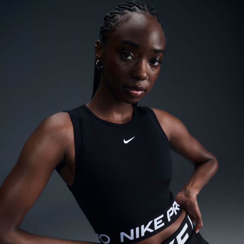 Dámské fitness tílko tank top Nike Pro Dri-Fit black/white 7