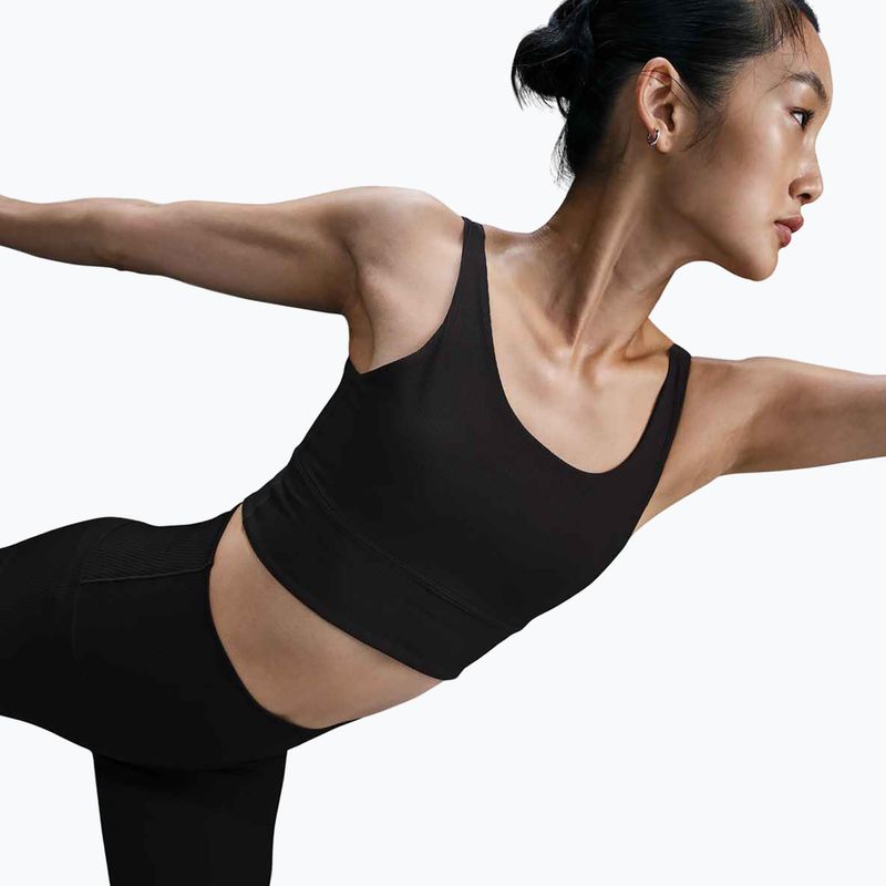 Tréninková podprsenka Nike Zenvy Rib Light Support Longline black/black 6