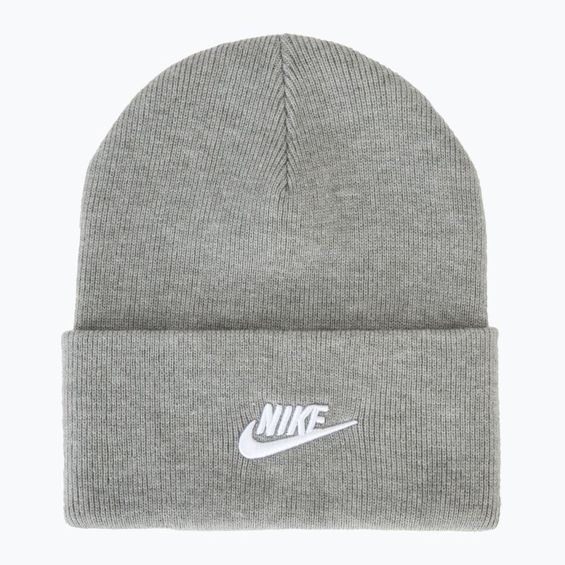 Zimní čepice Nike Peak Futura Beanie dark grey heather/white