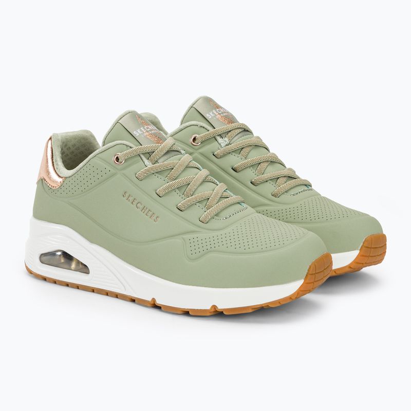Dámské boty SKECHERS Uno Shimmer Away sage/rose gold/mesh 5