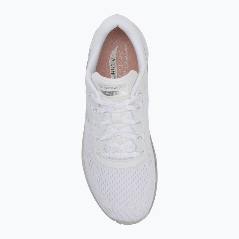 Dámské boty SKECHERS Arch Fit 2.0 Glow The Distance white/silver 5