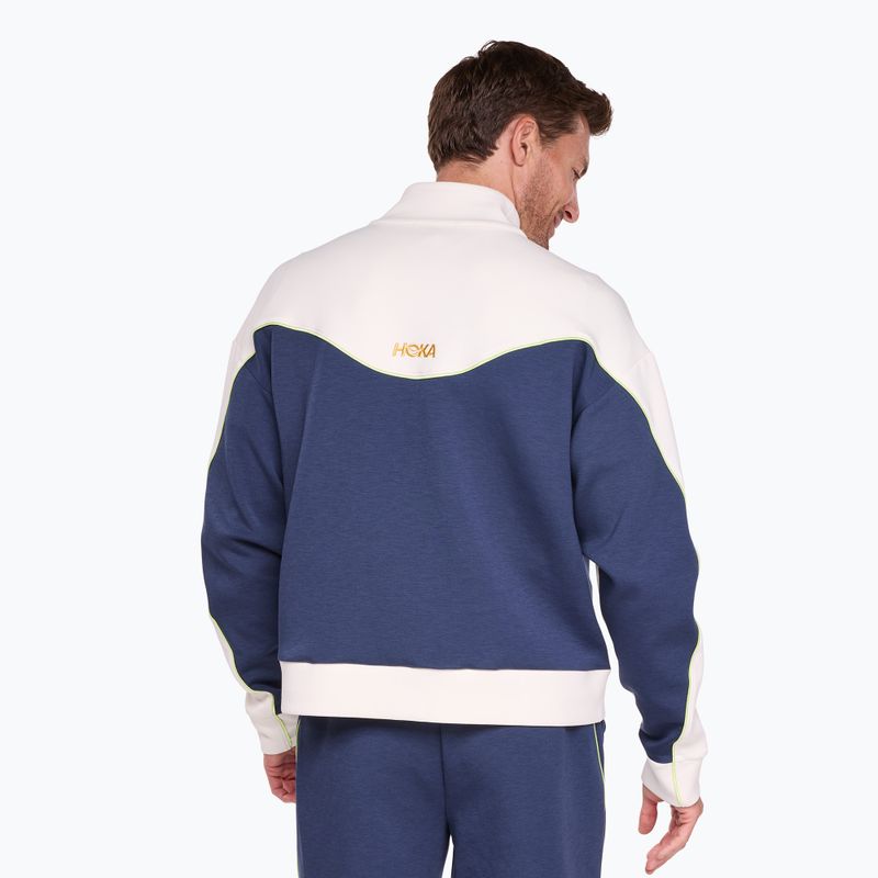 Pánská běžecká bunda HOKA Kaitoro Knit alabaster/versity navy 3