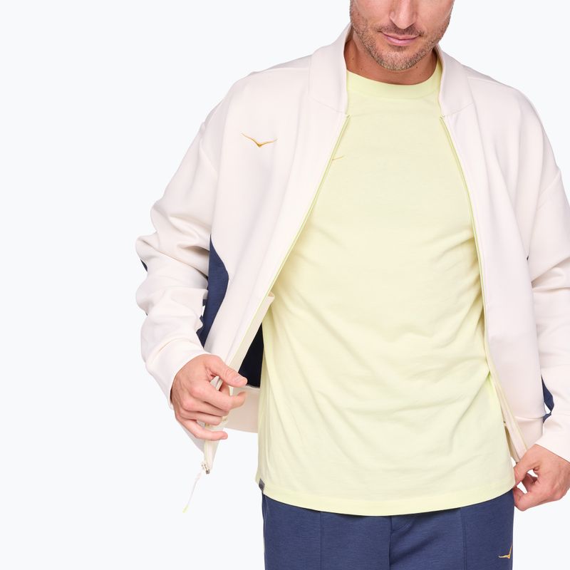 Pánská běžecká bunda HOKA Kaitoro Knit alabaster/versity navy 4