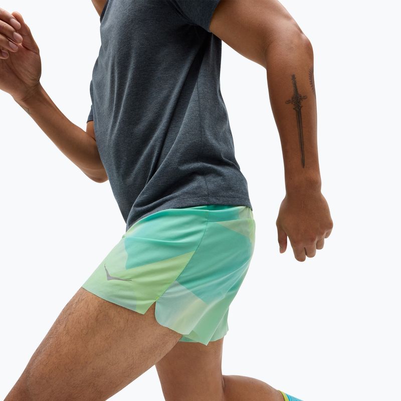 Pánské běžecké šortky HOKA Glide With Brief 5" tart apple mist 4