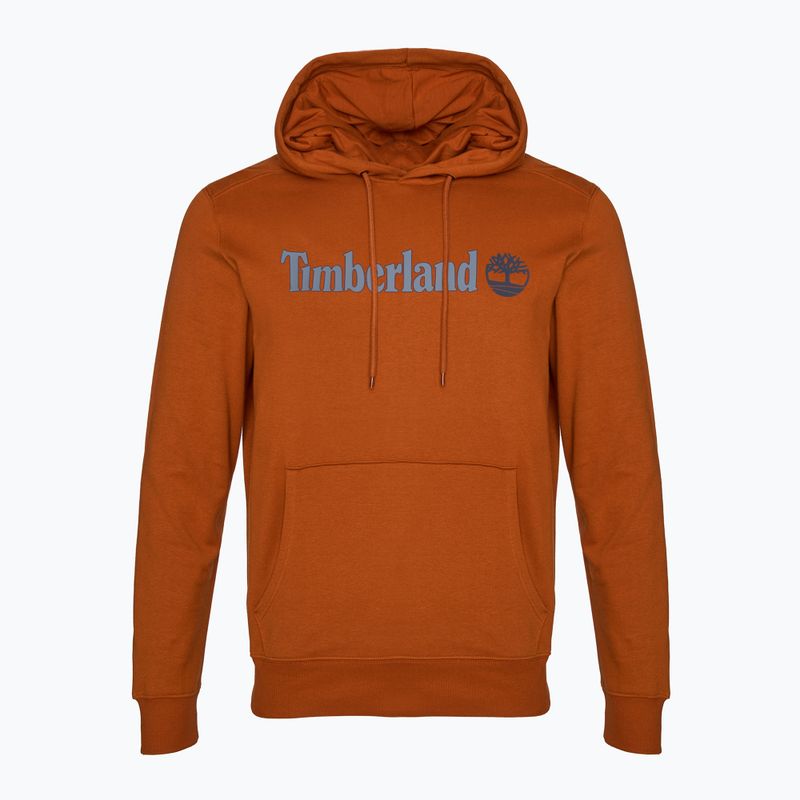 Pánská mikina Timberland Linear Logo Hoodie umber