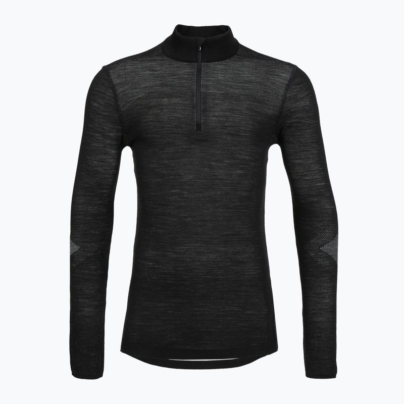 Pánská termo mikina Smartwool Intraknit Thermal Merino Base Layer 1/4 Zip black/white
