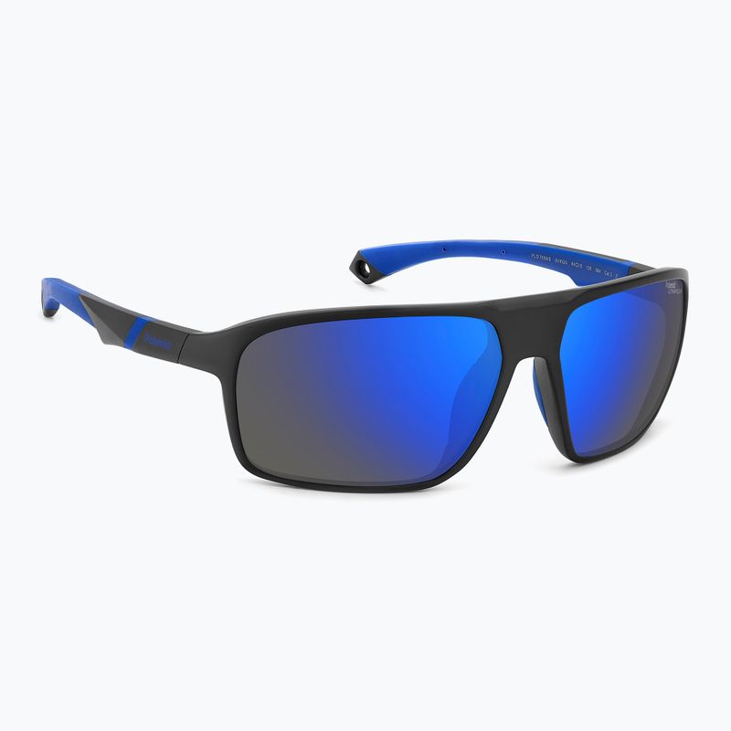 Pánské sluneční brýle Polaroid PLD 7058/S matte black blue/blue mirror polarized hc