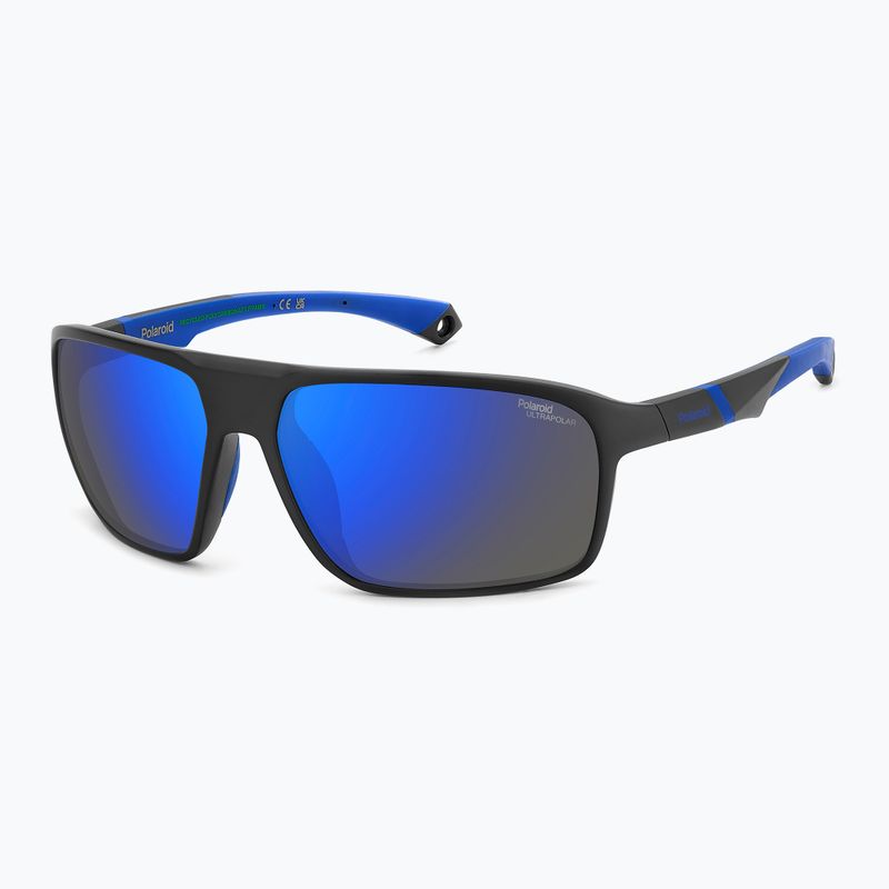 Pánské sluneční brýle Polaroid PLD 7058/S matte black blue/blue mirror polarized hc 2