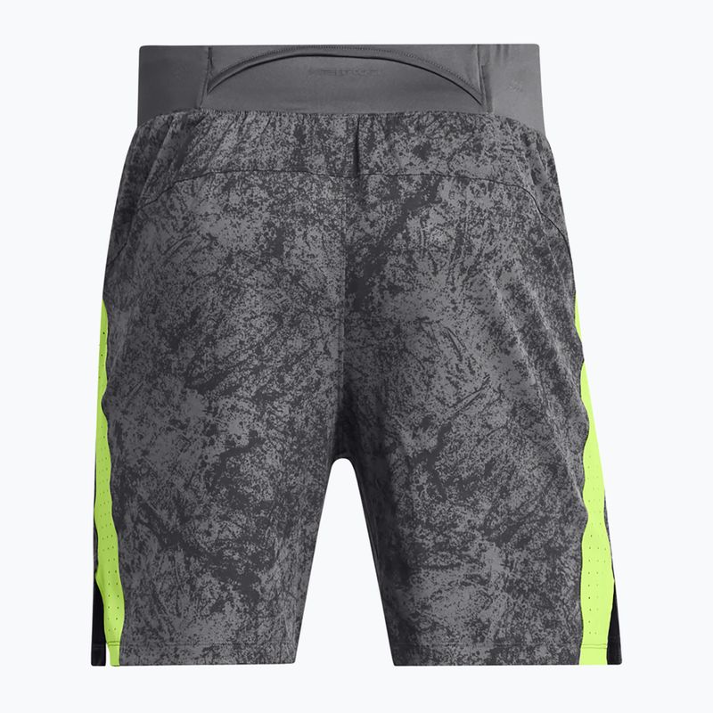 Pánské běžecké šortky Under Armour Launch Pro 7" Printed castlerock/morph green/reflective 2
