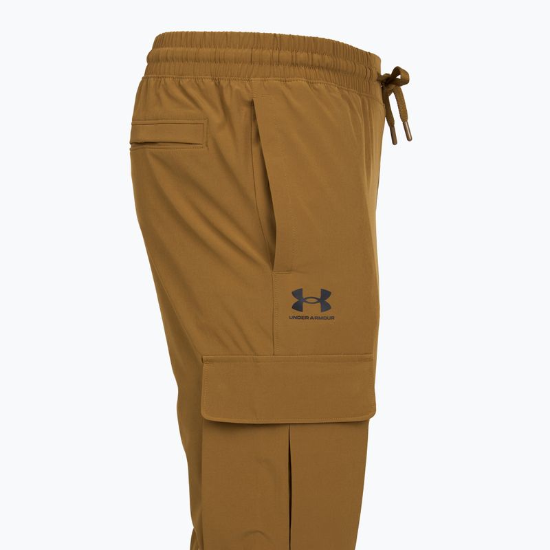 Pánské kalhoty  Under Armour Vibe Woven Cargo coyote/black 3
