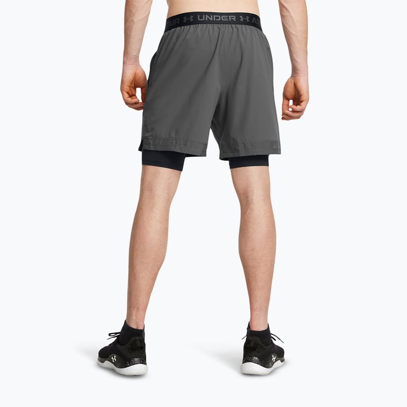 Pánské tréninkové šortky Under Armour Vanish Woven 2In1 Sts castlerock/black/black 3