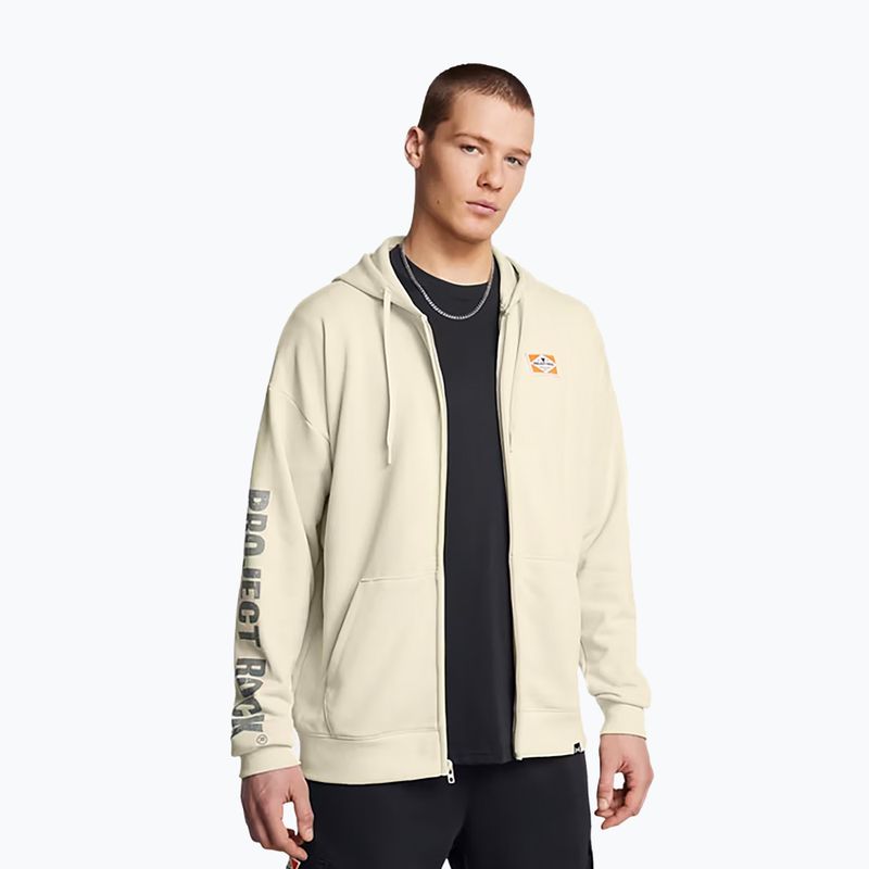 Pánská mikina Under Armour Project Rock HWT Full Zip silt/clay green