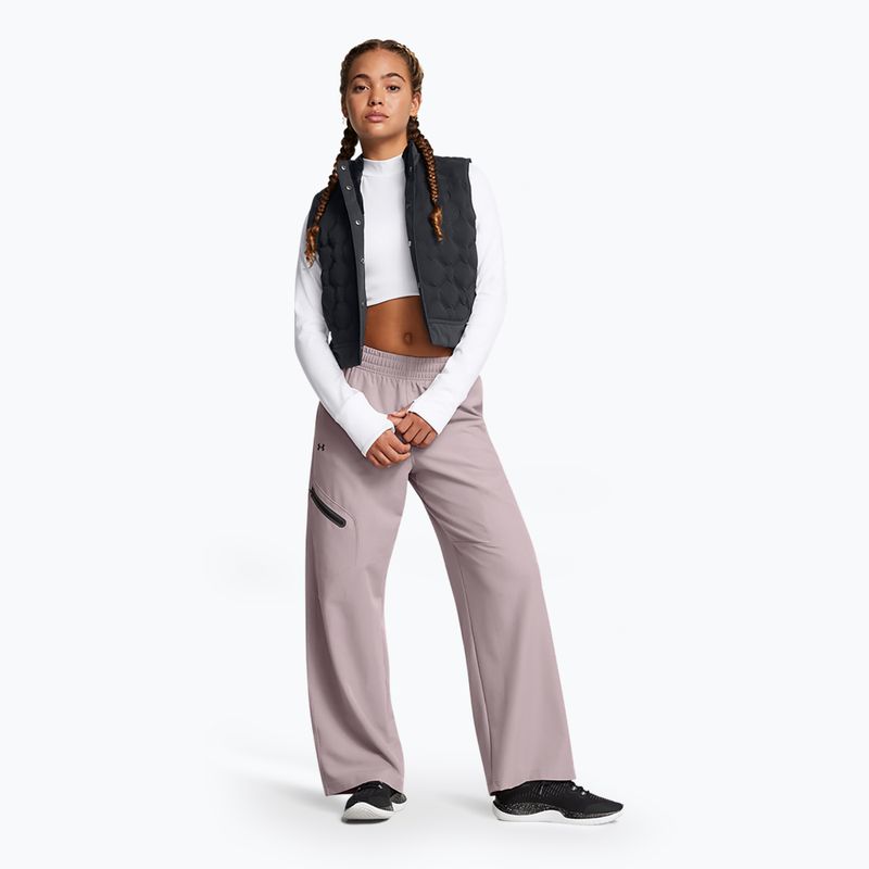 Dámské kalhoty Under Armour Unstoppable Woven Wide Leg tetra grey/black 2