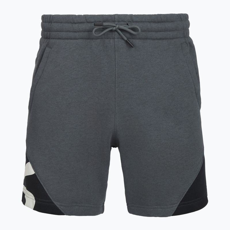 Pánské šortky Under Armour Curry Splash Fleece Short castlerock full heather/black/white clay