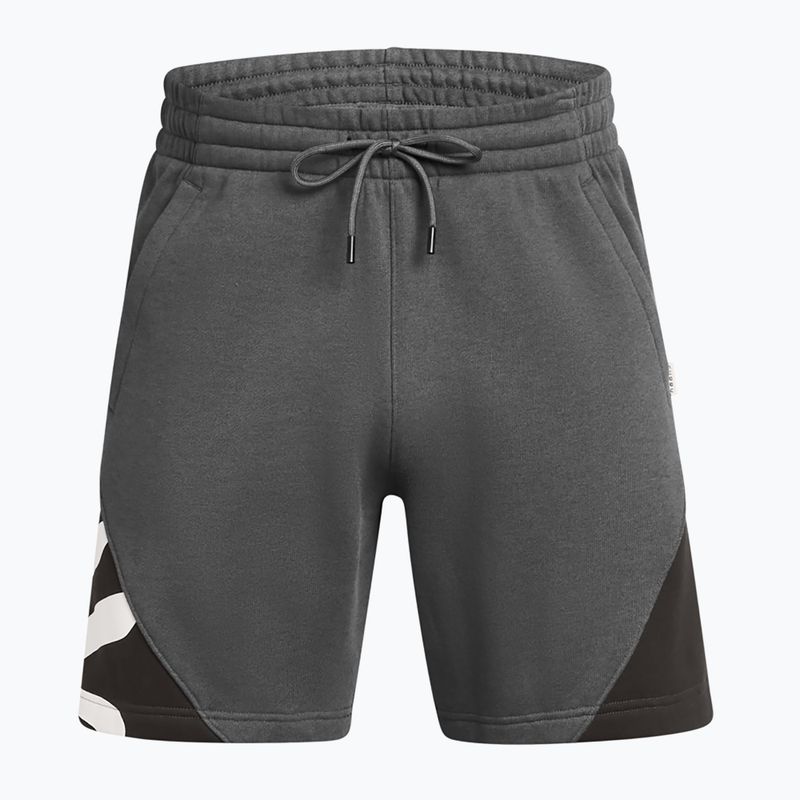 Pánské šortky Under Armour Curry Splash Fleece Short castlerock full heather/black/white clay 5