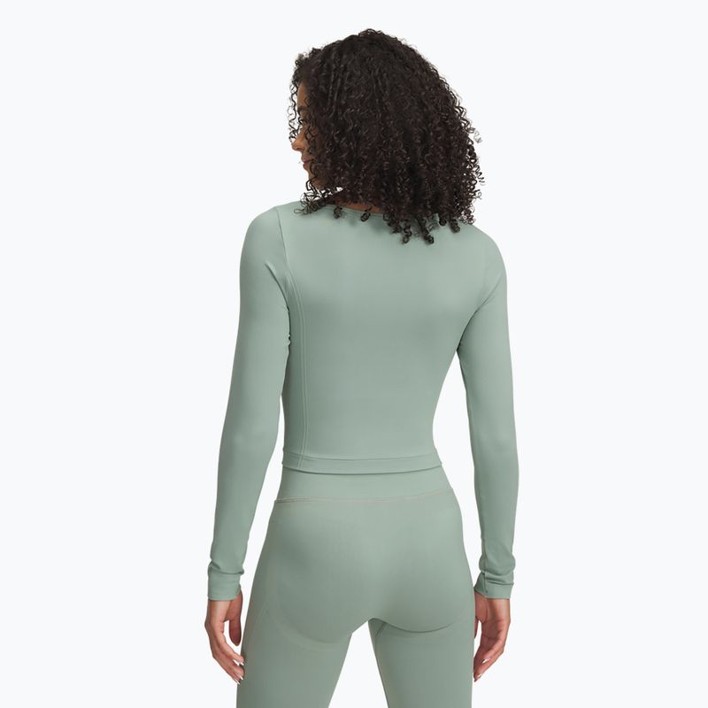 Dámské tričko longsleeve Under Armour Train Seamless silica green/white 2