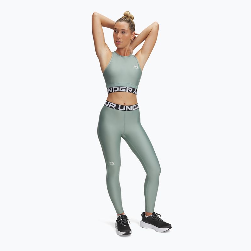 Dámské tréninkové legíny Under Armour HeatGear silica green/white 2