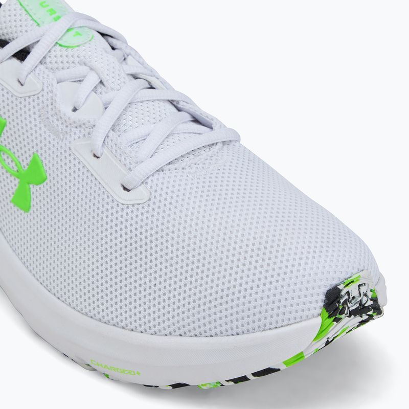 Pánské běžecké boty Under Armour Charged Pursuit 4 white/black/hyper green 7