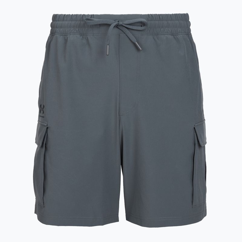 Pánské tréninkové šortky Under Armour Vibe Woven Cargo castlerock/black 3