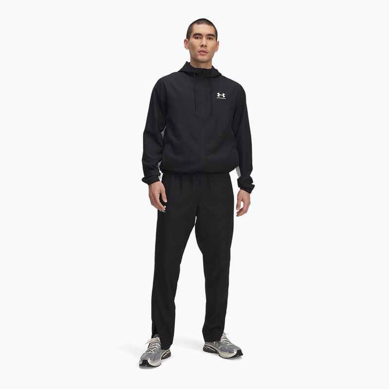Pánské kalhoty Under Armour Rival Woven Windbreaker Pant black/black/white 2