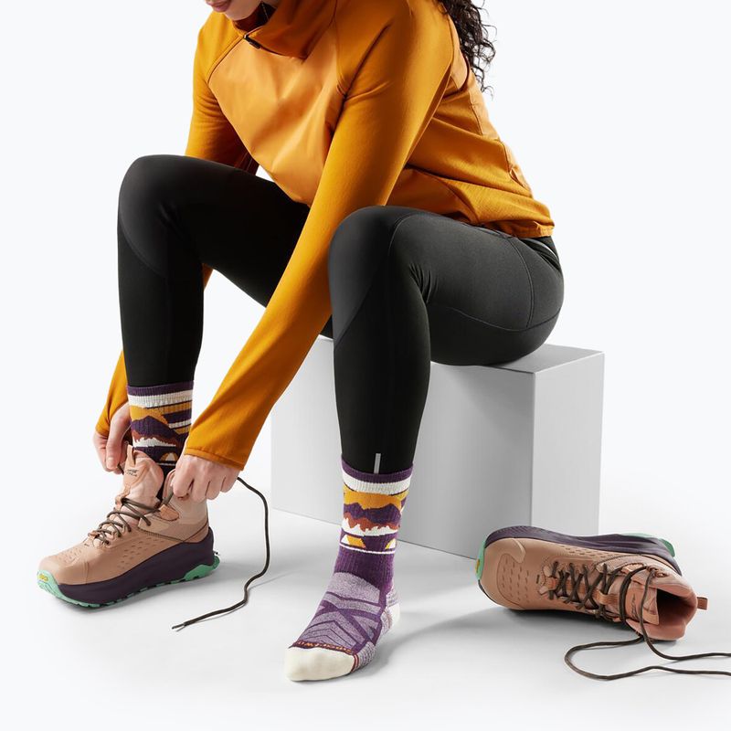 Dámské ponožky Smartwool Hike Light Cushion New Pattern Crew prple ris 7