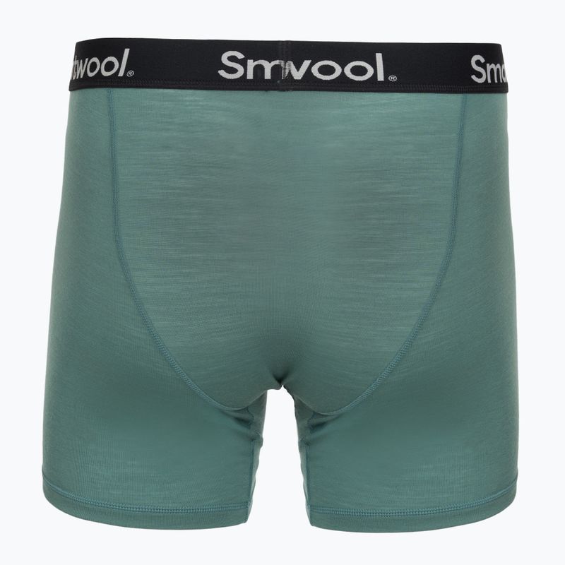 Pánské termo boxerky Smartwool Everyday Merino Boxer Brief Boxed black dusty teal 2