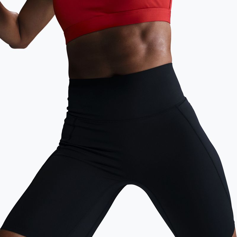 Dámské tréninkové šortky Nike Universa High Waisted Biker 8" black/anthracite/dark smoke grey 4